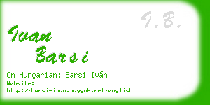 ivan barsi business card