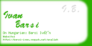 ivan barsi business card